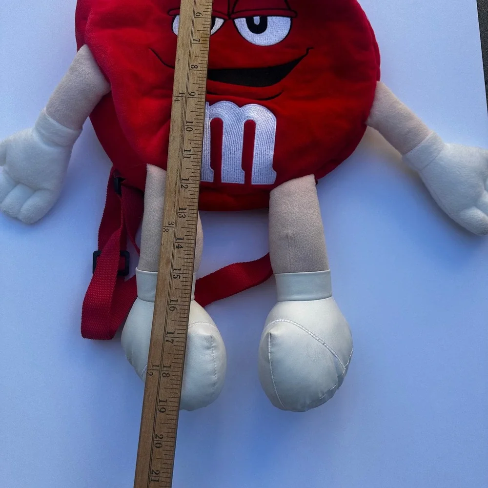 M&M's World Red M&M Plush Character Backpack Kids Novelty Bag Red 2009